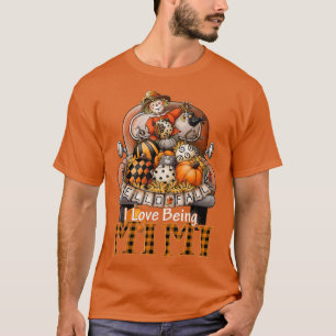I Love Being Mimi Plaid Truck Farmer Pumpkin Spice T-Shirt