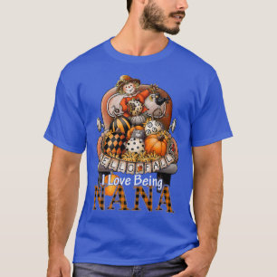 I Love Being Nana Plaid Truck Farmer Pumpkin Spice T-Shirt