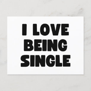 I love being single postcard