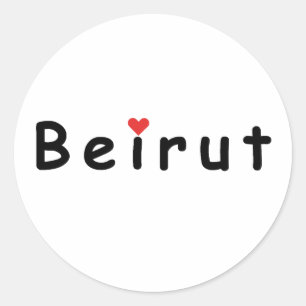 I love Beirut Classic Round Sticker