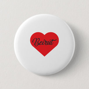 I Love Beirut - Lebanon 6 Cm Round Badge