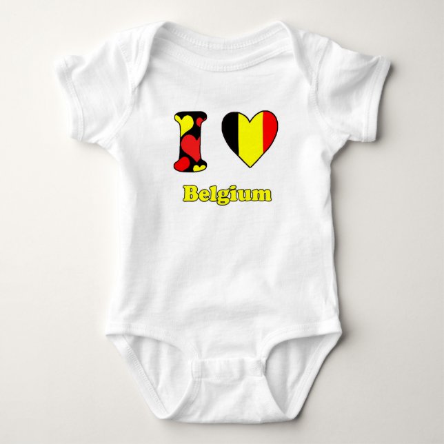I love Belgium Baby Bodysuit (Front)