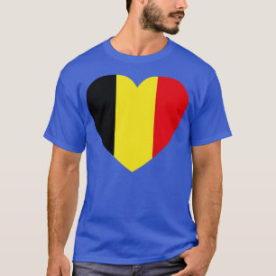 I Love Belgium HeartShaped Belgian Flag T-Shirt