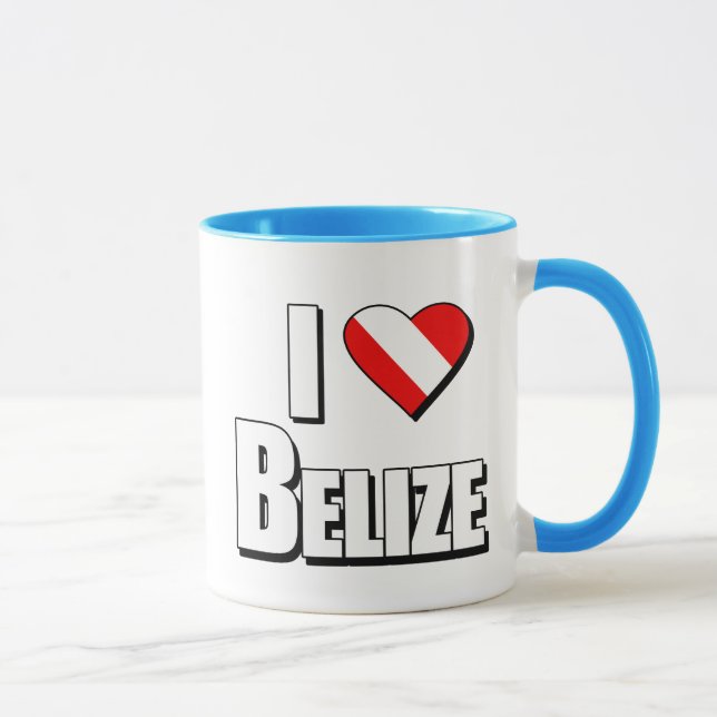 I Love Belise Diving Mug (Right)