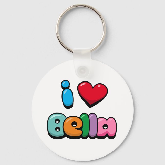 I Love Bella Key Ring (Front)
