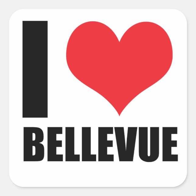 I love Bellevue Square Sticker (Front)