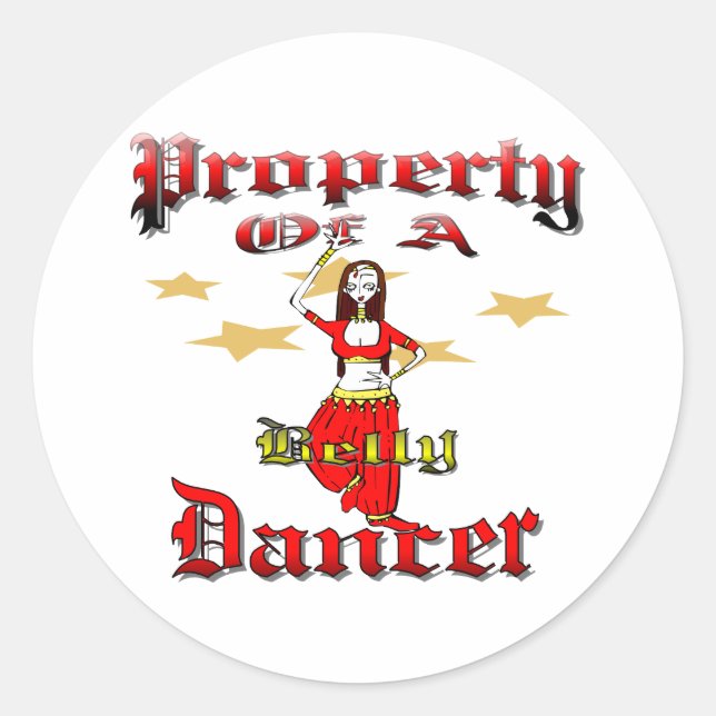 I Love Belly Dancers Classic Round Sticker (Front)