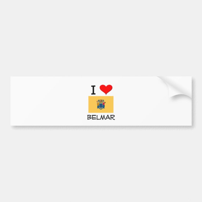 I Love Belmar New Jersey Bumper Sticker (Front)