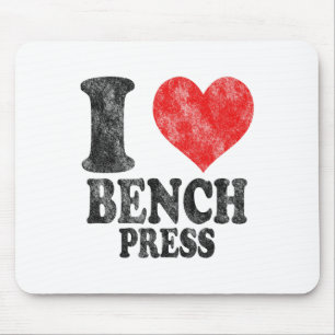 I Love Bench Press Vintage Mouse Pad