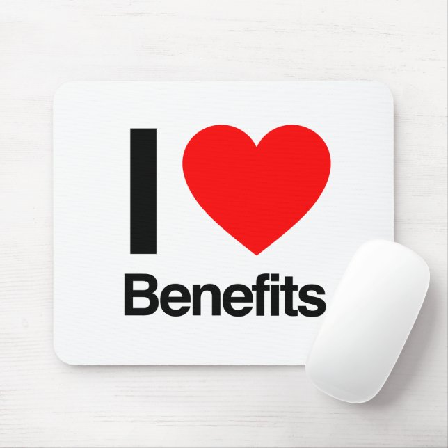 I Love Benefits Mouse Pad (With Mouse)