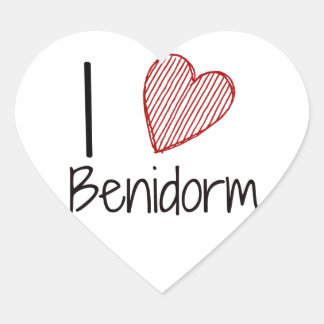 I Love Benidorm Heart Sticker