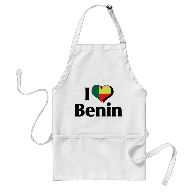 I Love Benin Flag Standard Apron (Front)