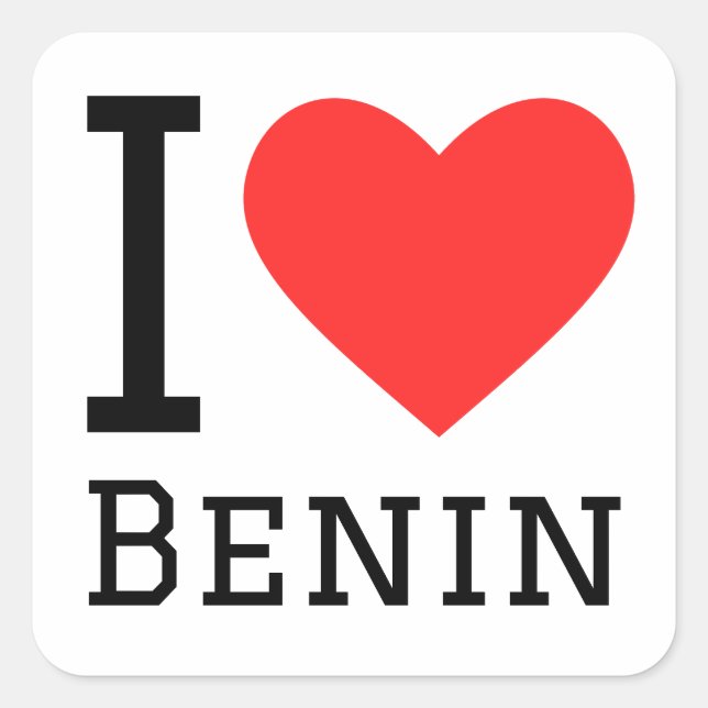 I love benin square sticker (Front)