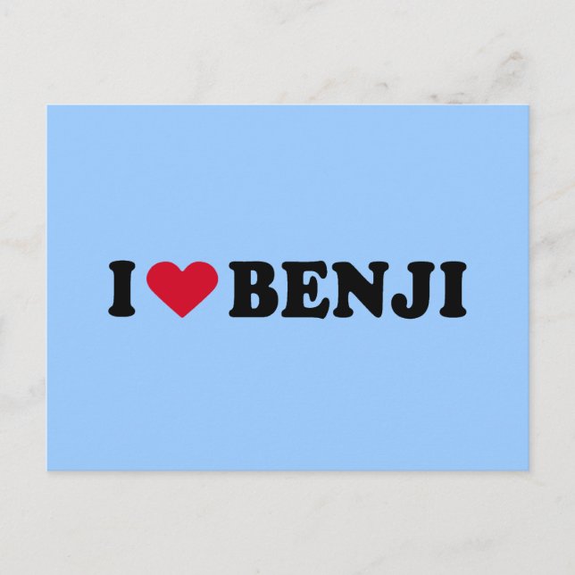 I LOVE BENJI POSTCARD (Front)