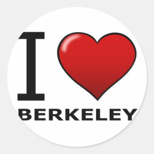 I LOVE BERKELEY,CA - CALIFORNIA CLASSIC ROUND STICKER