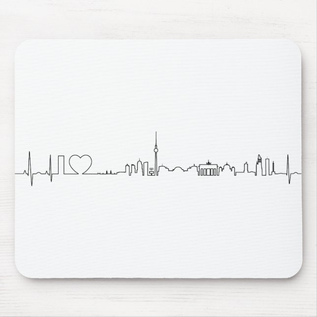 I love Berlin (ecg style) souvenir Mouse Pad (Front)