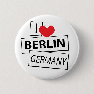 I Love Berlin Germany 6 Cm Round Badge