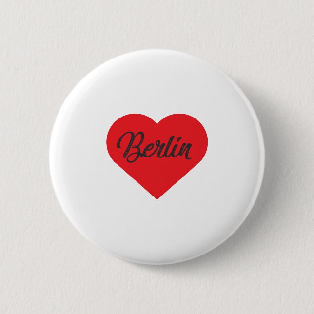 I Love Berlin - Germany 6 Cm Round Badge (Front)