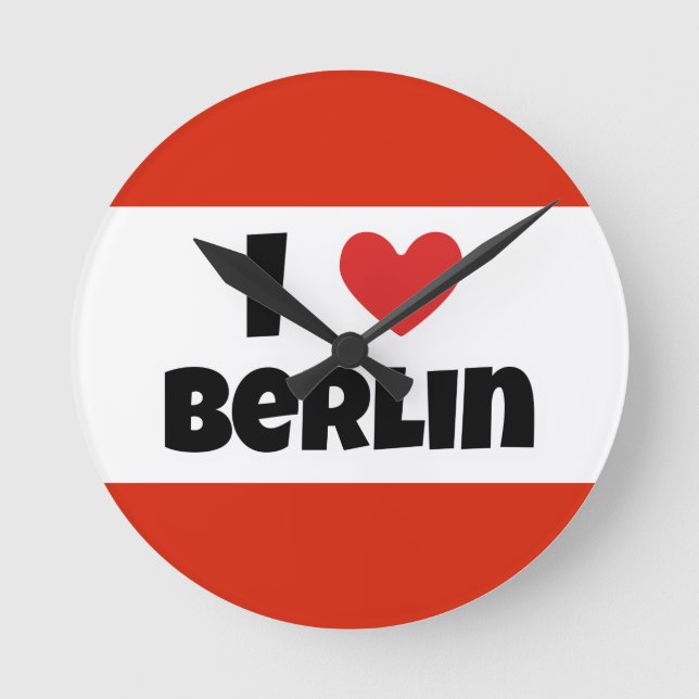 I love Berlin Round Clock (Front)