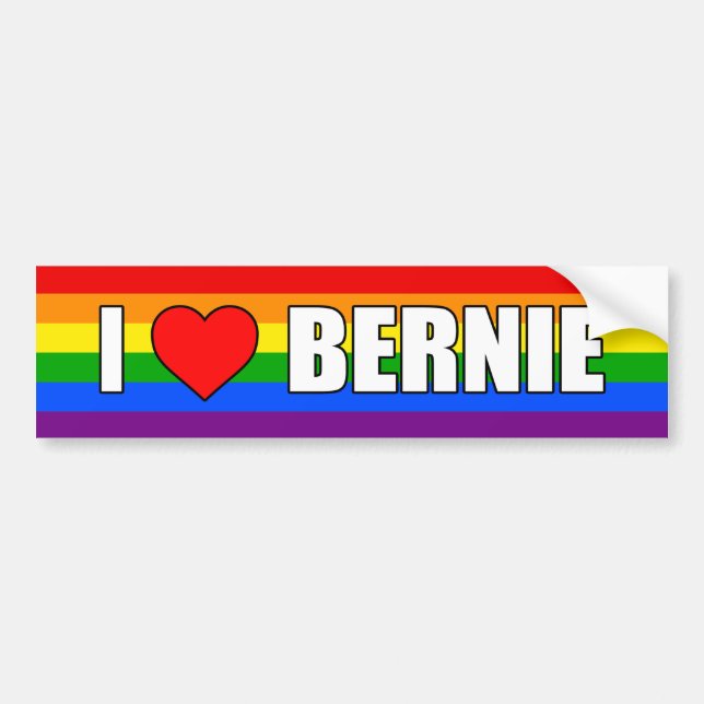 “I LOVE BERNIE” BUMPER STICKER (Front)
