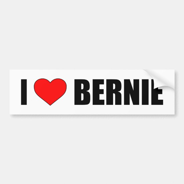 “I LOVE BERNIE” BUMPER STICKER (Front)