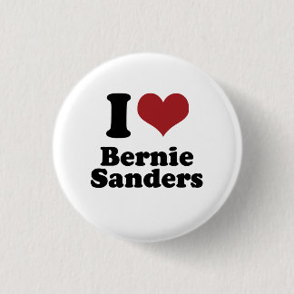 I Love Bernie Sanders for President 3 Cm Round Badge