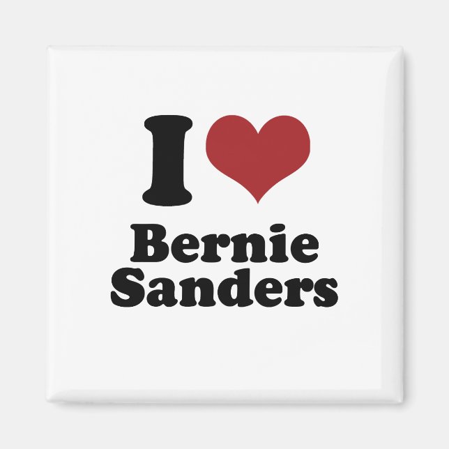 I Love Bernie Sanders for President Magnet (Front)