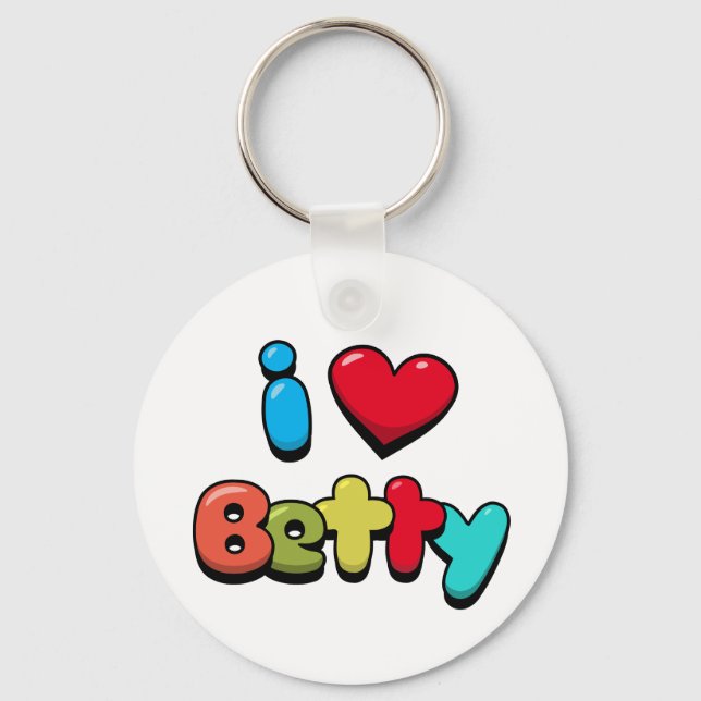I Love Betty Key Ring (Front)