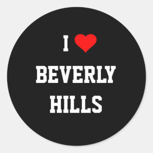 I Love Beverly Hills Classic Round Sticker