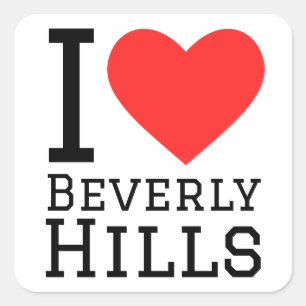 I love Beverly Hills Square Sticker