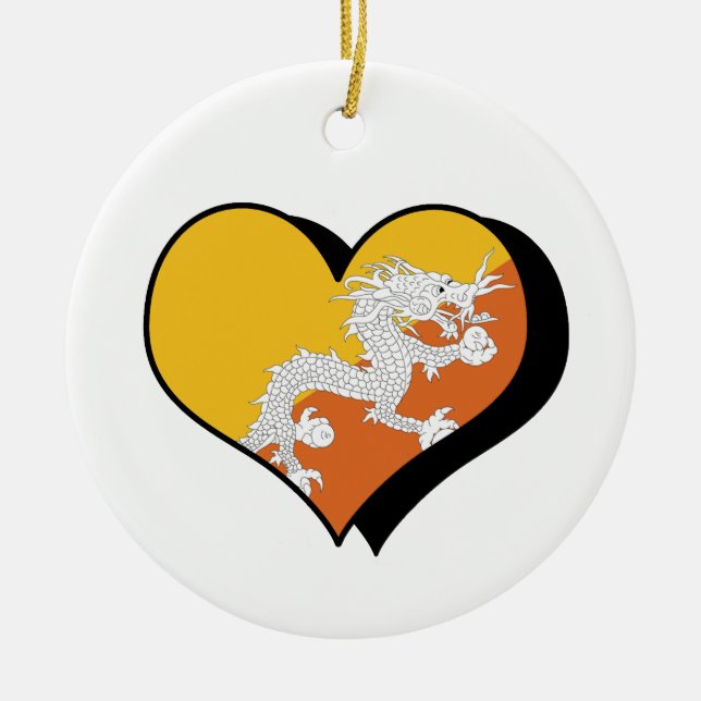 I Love Bhutan Ornament (Front)