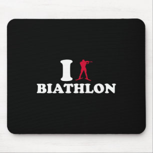 I Love Biathlon Mouse Pad