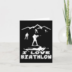 I Love Biathlon Winter Sports Ski Sport Biathlete  Card