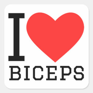 I love biceps square sticker