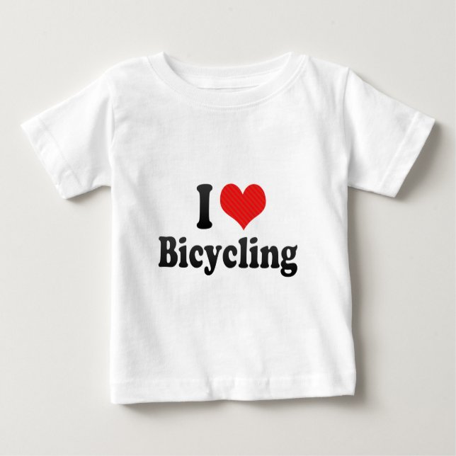 I Love Bicycling Baby T-Shirt (Front)
