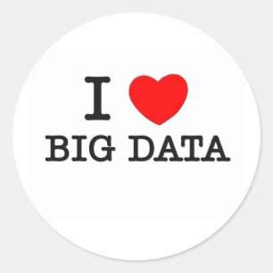 I Love Big Data Classic Round Sticker