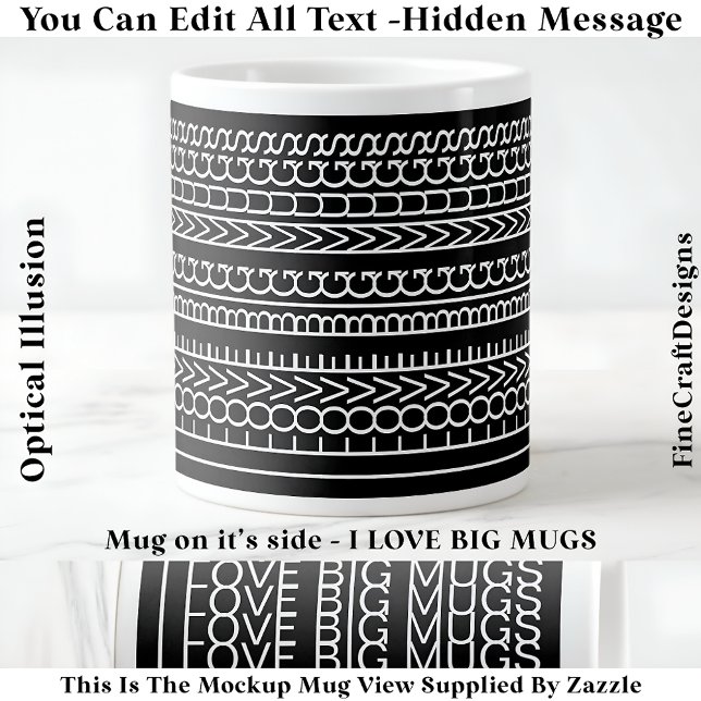 I Love Big Mugs Hidden Message, Custom 110W Quote (Creator Uploaded)