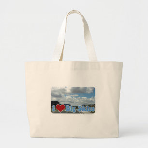 I Love Big Skies Large Tote Bag