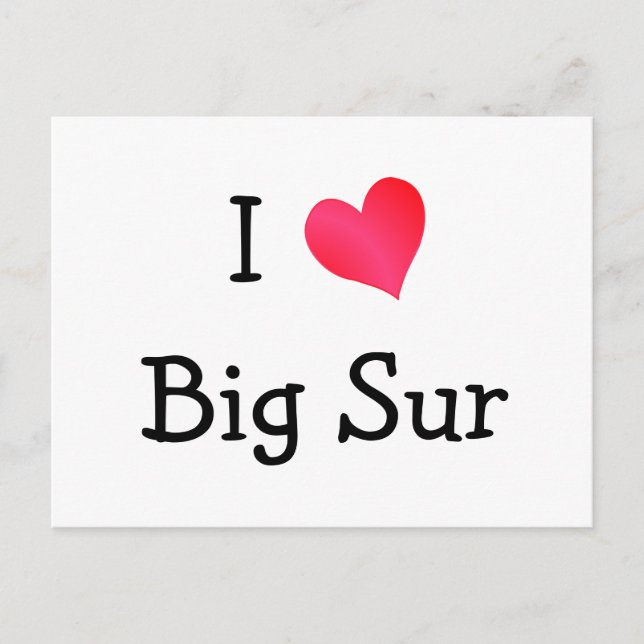 I Love Big Sur Postcard (Front)