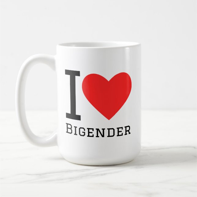 I love bigender coffee mug (Left)