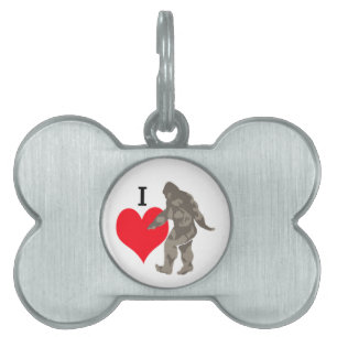 I LOVE BIGFOOT 1 PET ID TAG