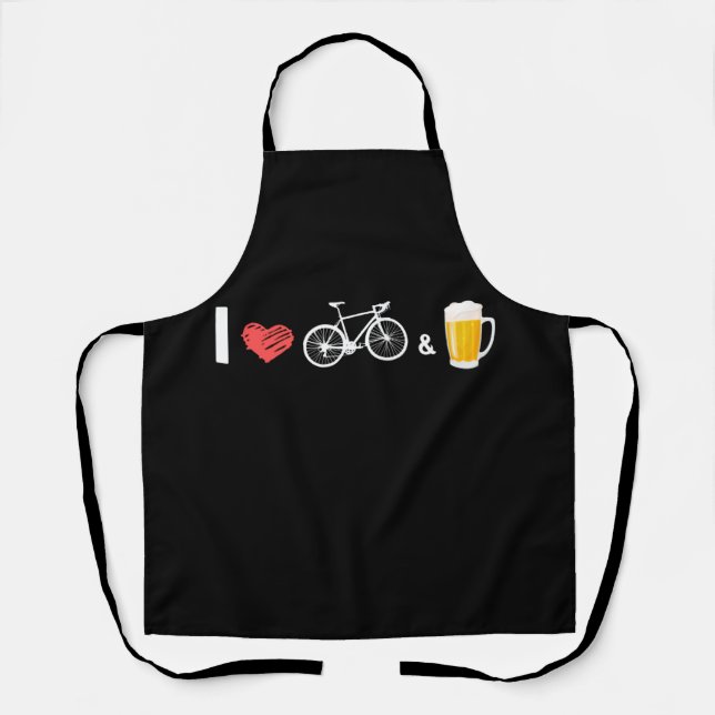 I Love Bikes and Beer - Bicycle Apron (Front)