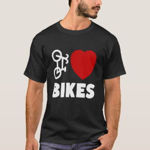 I love bikes bike heart cyclist T-Shirt