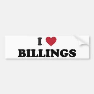 I Love Billings Montana Bumper Sticker