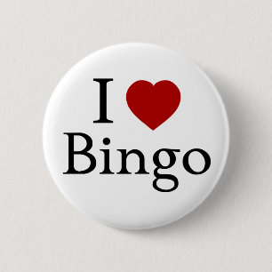 I Love Bingo 6 Cm Round Badge