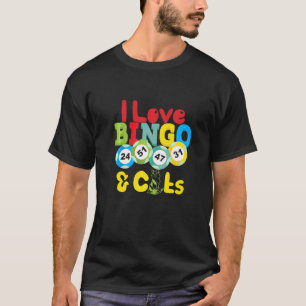 I Love Bingo and Cats Cute Animal Bingo  2 T-Shirt