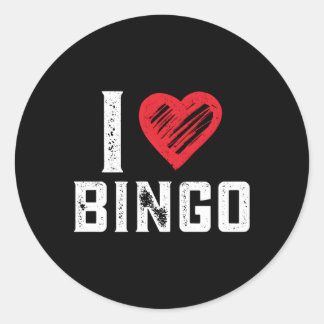 I Love Bingo Bingo Bingo Classic Round Sticker