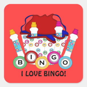 I Love Bingo Gambling sticker