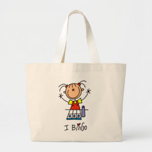 I Love Bingo Large Tote Bag