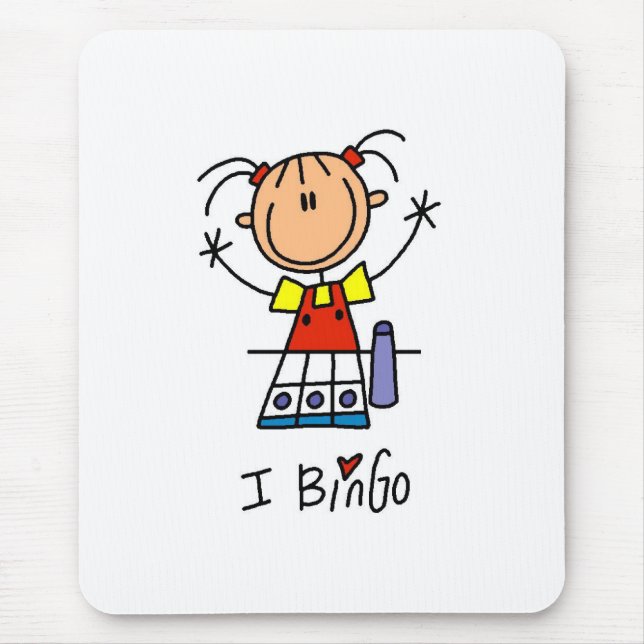 I Love Bingo Mouse Pad (Front)